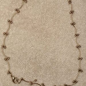 Silver Tone Ball Head Chain Necklace 17"